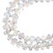 Crystal Lane DIY 2-Strand 7in Transparent Luster Finish Glass Rondelle Donut Bead Strands